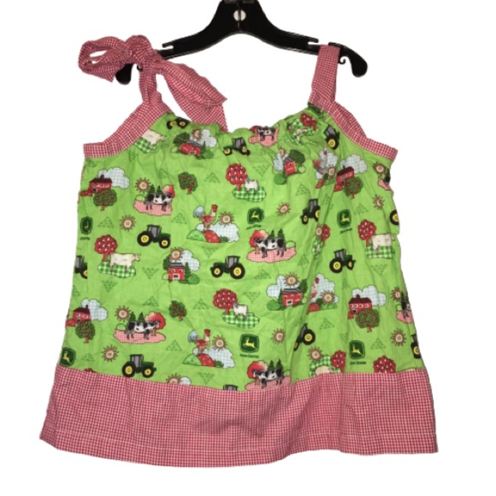 John Deere Farm Girls Handmade Sleeveless Dress